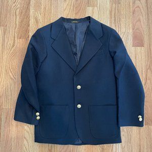 Van Heusen 2 Button Single Breasted Blazer Suit Jacket Sport Coat Boys 10R Blue